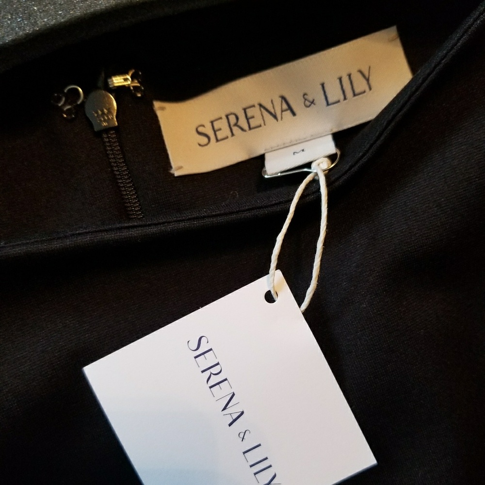 Serena and Lily shift dress. LBD. Long sleeve - Picture 3 of 5